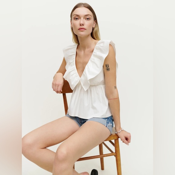 Reformation White Renzo Top - Picture 4 of 6